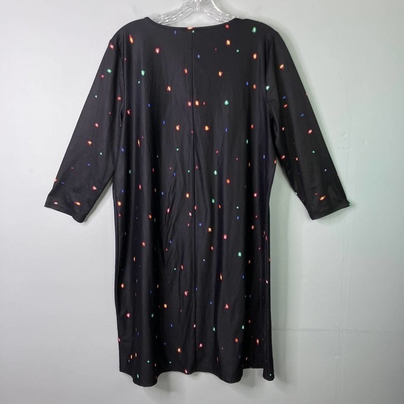 Dress Works Bah Hum Pug Christmas Holiday Scrooge Dog Festive Lights Dress Sz M - Picture 14 of 15